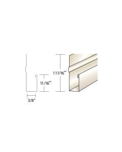 Quality Aluminum FR38280 Aluminum F Channel White 3/8