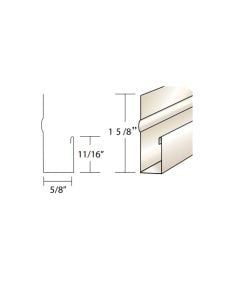 Quality Aluminum J Channel Moulding White 5/8