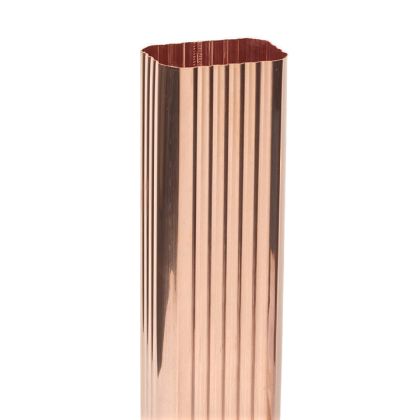 Berger Square Corrugated Copper Downspout 2"x3" 16oz