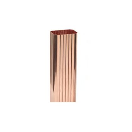 Berger Square Corrugated Downspout Galvanized 4"x5" 26ga