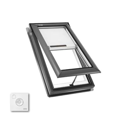 Velux Manual Fresh Air Skylight Deck Mounted Low E with Solar Blind and Remote