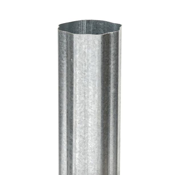 Berger Round Corrugated Downspout Galvanized 4" 26ga