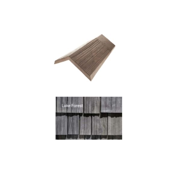 Brava Cedar Shake Solid Shake 14" X 5.375" X 6" Standard 120 Degree Lake Forest 10/bundle