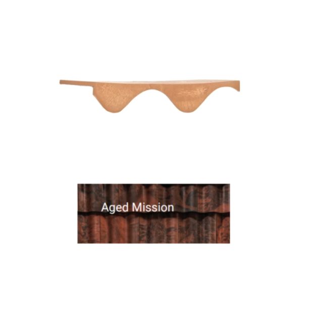 Brava Spanish Barrel Ridge Closure 11.5" X 1.5" X 3" Aged Mission 10/bundle