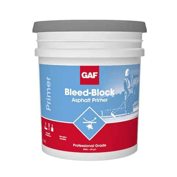GAF Bleed Block Asphalt Primer 5g Light Blue 8 Buckets