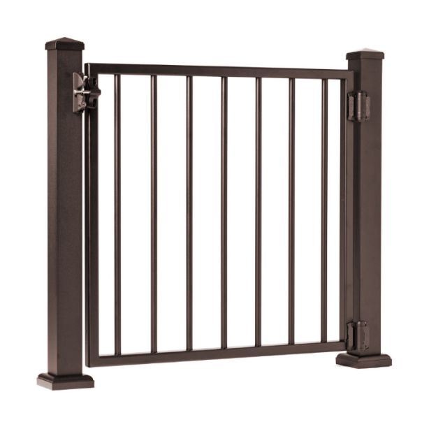 AFCO 100 Series Square Baluster Fixed Gate 36"x42" Bronze