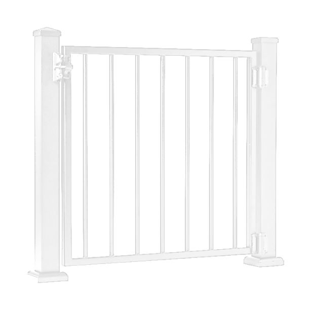 AFCO 100 Series Square Baluster Fixed Gate 36"x42" White