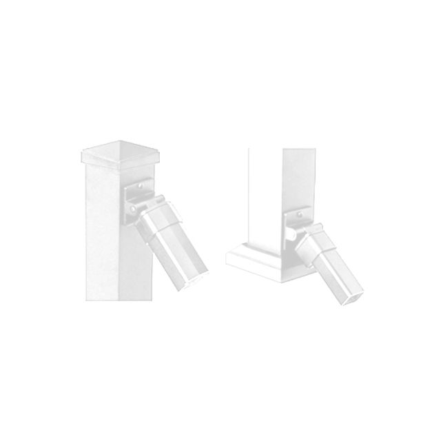 AFCO 300 Series Adjustable Stair Rail Hardware Mounting Kit White