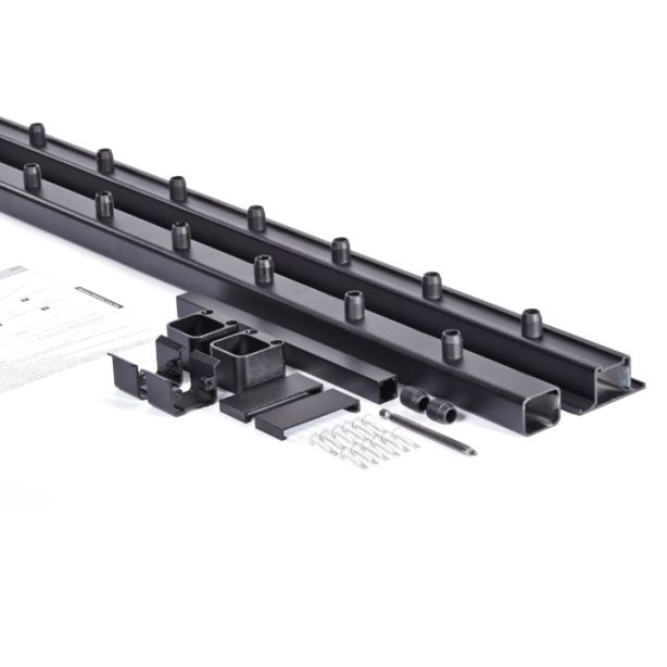 AFCO 200 Series 4' Level Rail Kit Black (Top and Bottom Rail w/ Hardware)