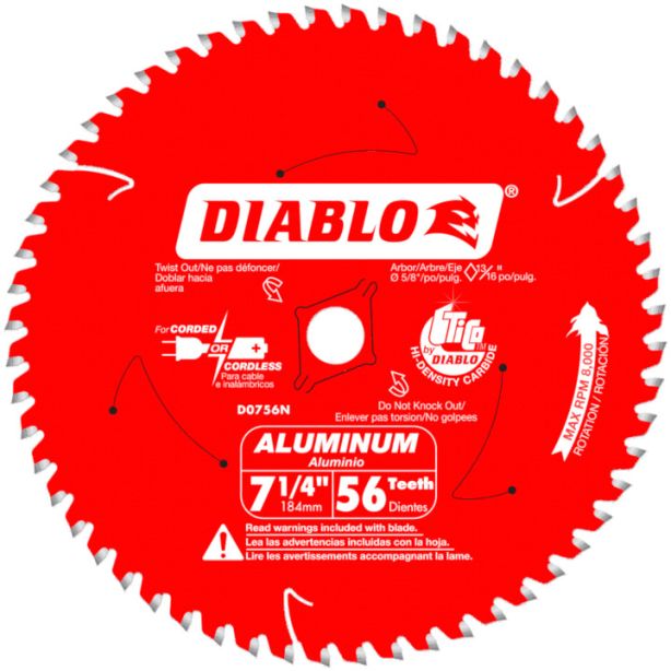 Diablo Non Ferrous Cutting Blade 7.5" 56 Tooth