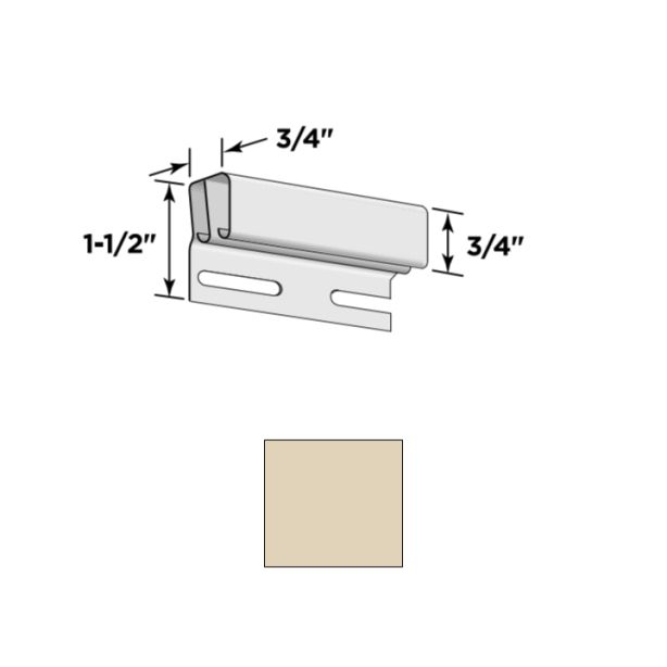 Certainteed 3/4" Dual Undersill 12'6" 12/Carton Desert Tan