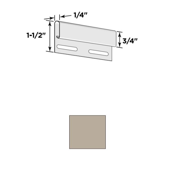 Certainteed 3/4" Undersill Trim 12'6" 48/Carton Natural Clay