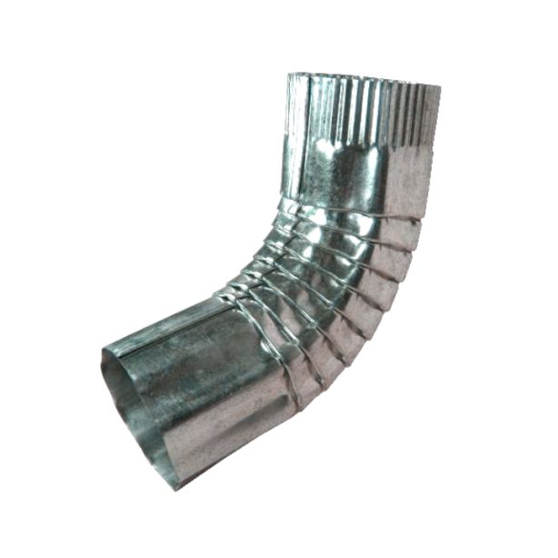 Berger 4 Inch Round 75 Degree No.3 Galvanized Steel Elbow Corrugated