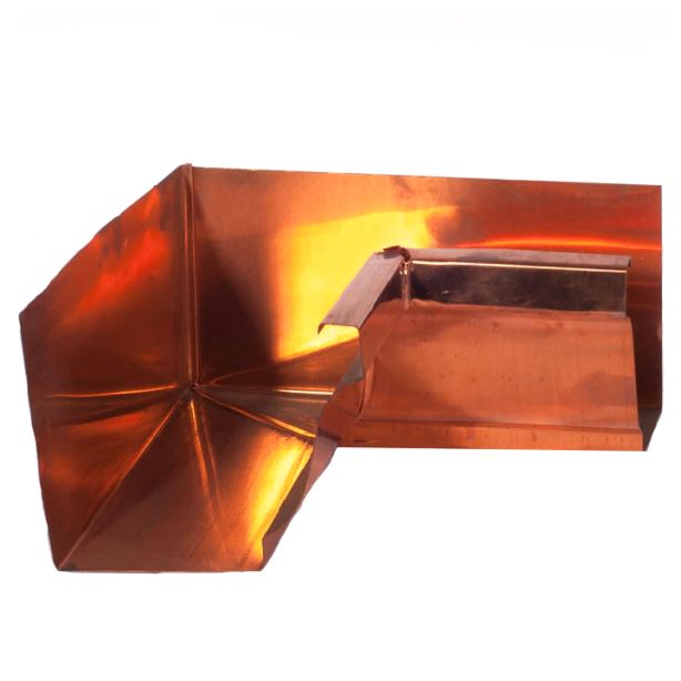 Berger K-Style Inside Box Miter 90 Degrees Copper 6"
