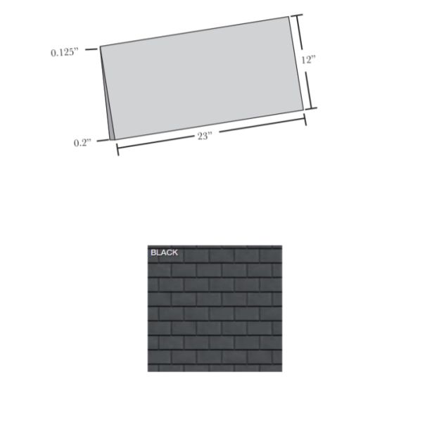 Ecostar Class C Majestic Niagara Concrete Universal Starter 12"x23" Black 15/Bundle