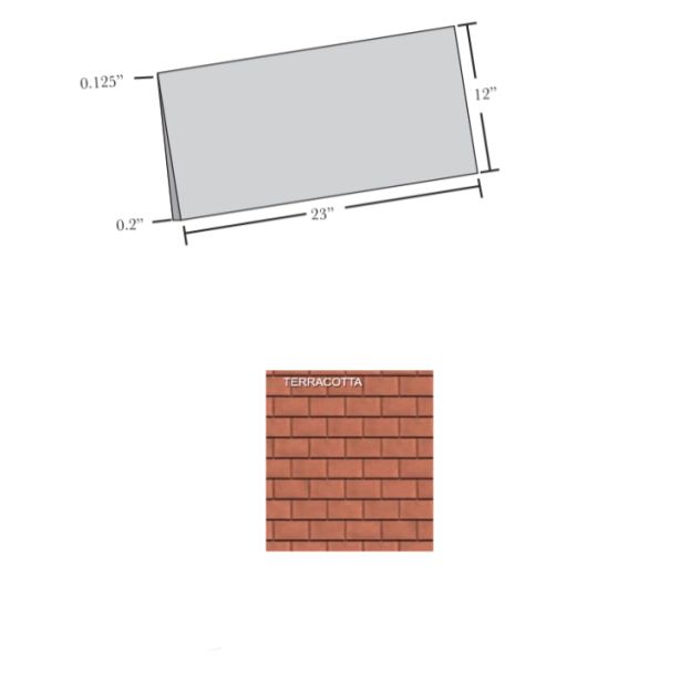 Ecostar Class C Majestic Niagara Concrete Universal Starter 12"x23" Terra Cotta 15/Bundle