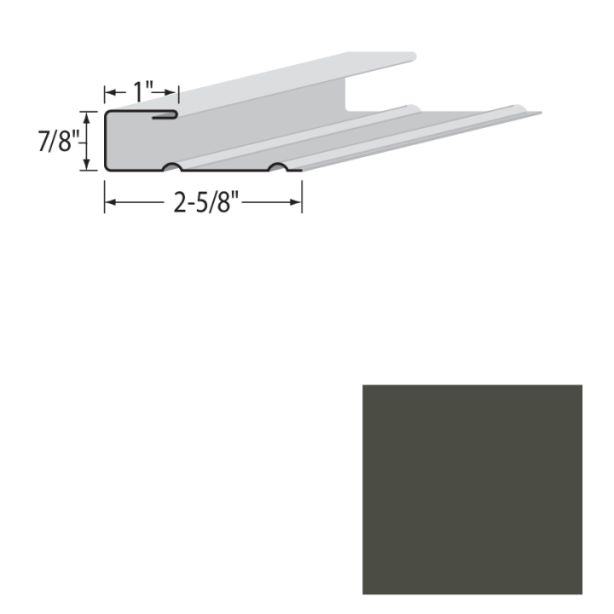 EDCO 1723-208 7/8"X10' J-Trim Solid T-Tone 10/carton
