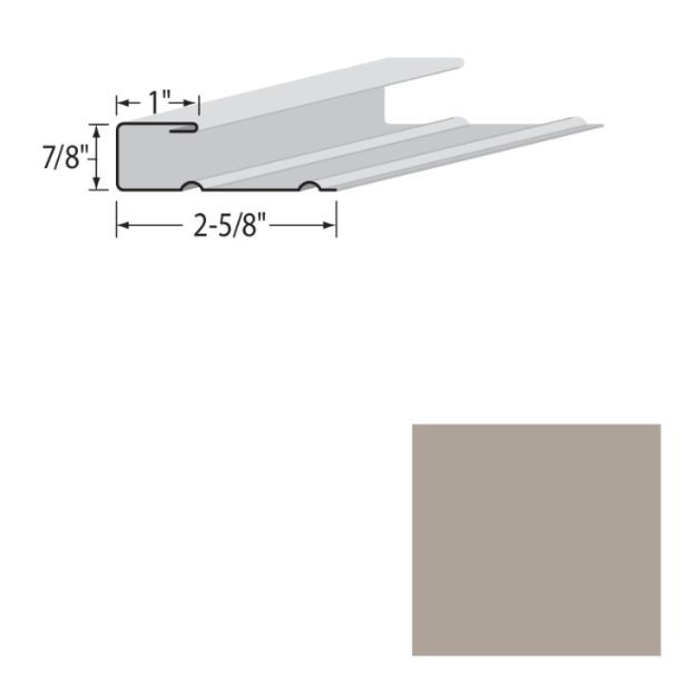 EDCO 1723-212 7/8"X10' J-Trim Solid Sandstone 10/carton