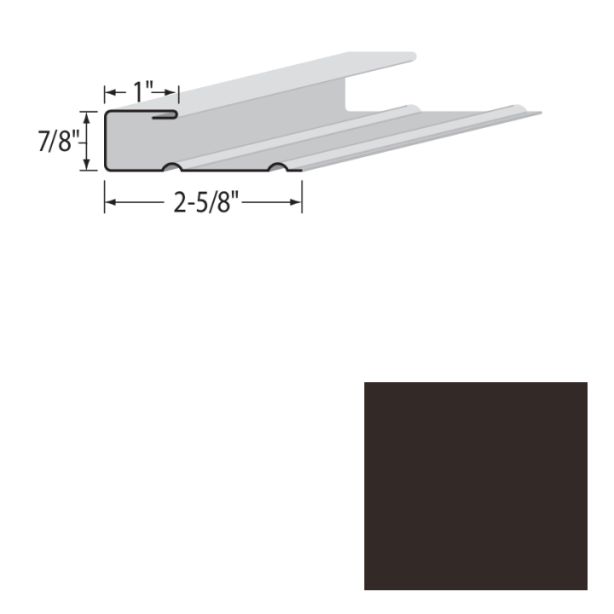 EDCO 1723-213 7/8"X10' J-Trim Solid Statuary Bronze 10/carton