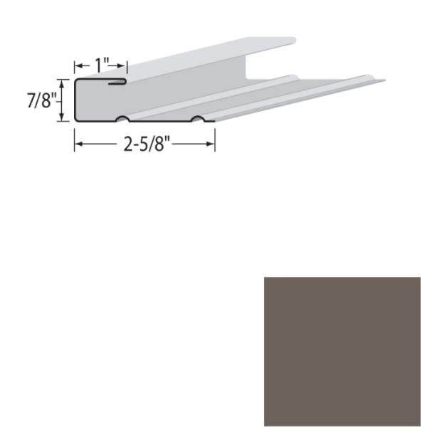 EDCO 1723-540 7/8"X10' J-Trim Solid Weathered Wood 10/carton