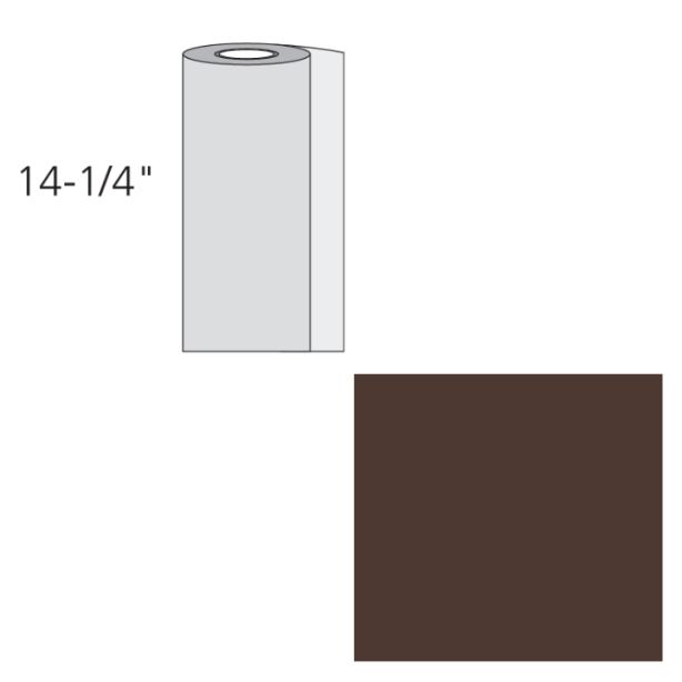 EDCO 1730-539 Steel Embossed Trim Coil Solid 28ga 14.25"X50' Chestnut Brown 1 Roll