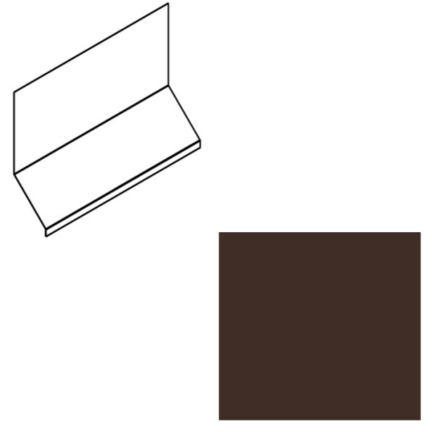 EDCO 1746-203 Head Wall Flashing Solid 10' Royal Brown 5/carton
