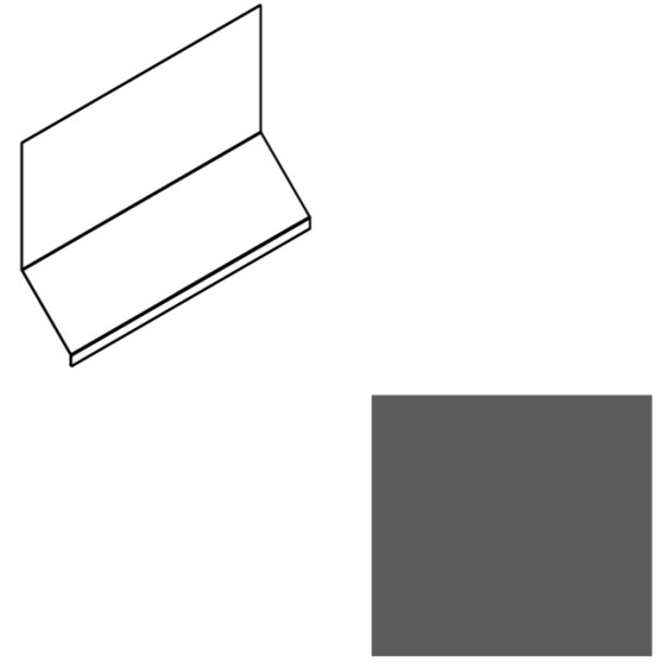 EDCO 1746-228 Head Wall Flashing Solid 10' Charcoal grey 5/carton