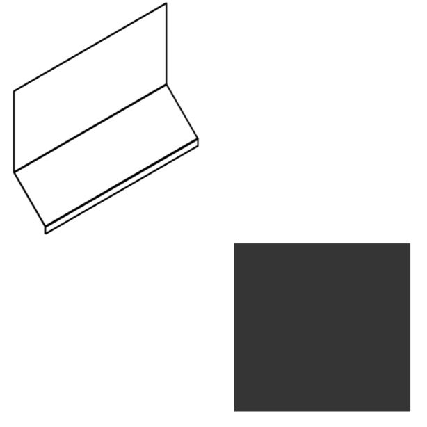 EDCO 1746-511 Head Wall Flashing Solid 10' Black-Obsidian 5/carton