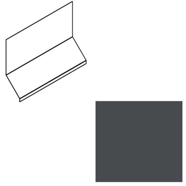 EDCO 1746-538 Head Wall Flashing Solid 10' Granite grey 5/carton