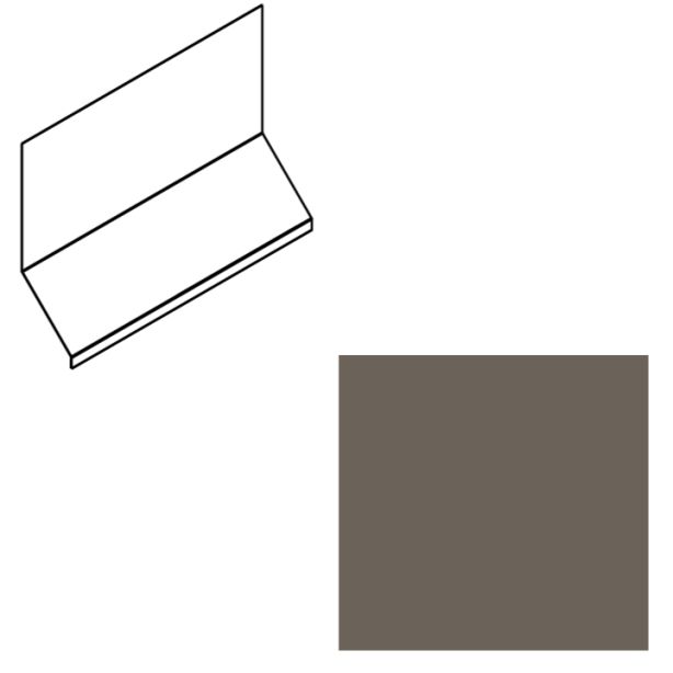 EDCO 1746-540 Head Wall Flashing Solid 10' Weathered Wood 5/carton