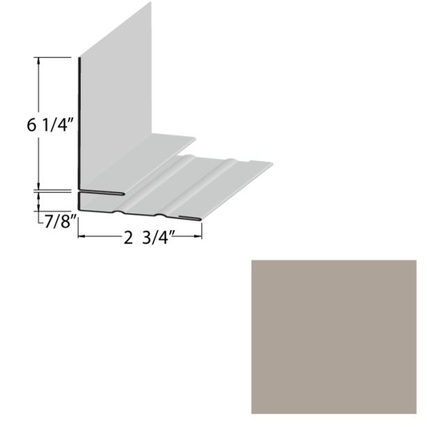 EDCO 1747-212 Side Wall Flashing Solid 10' Sandstone 5/carton