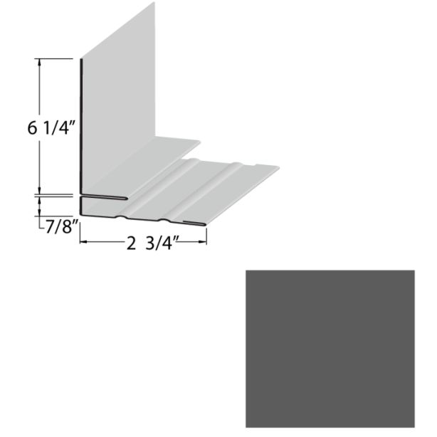 EDCO 1747-228 Side Wall Flashing Solid 10' Charcoal grey 5/carton