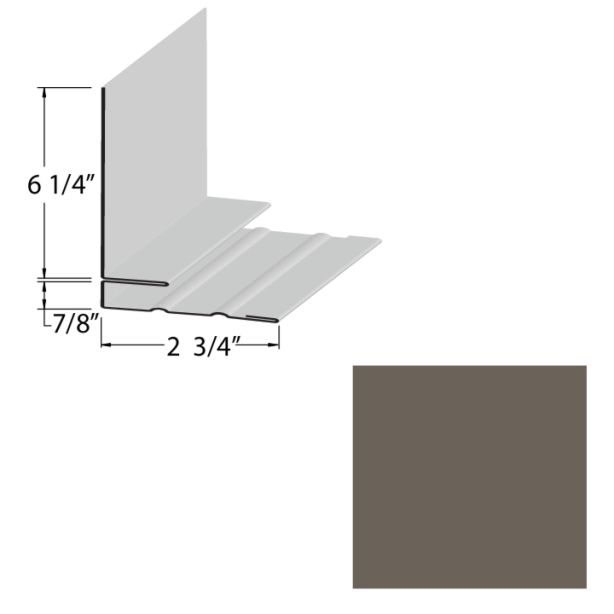 EDCO 1747-540 Side Wall Flashing Solid 10' Weathered Wood 5/carton