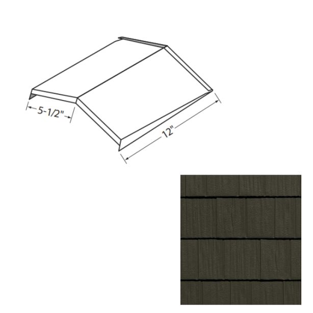 EDCO 1752-208 Arrowline Shake Ridge/Hip Cap Solid 12" T-Tone 20/carton