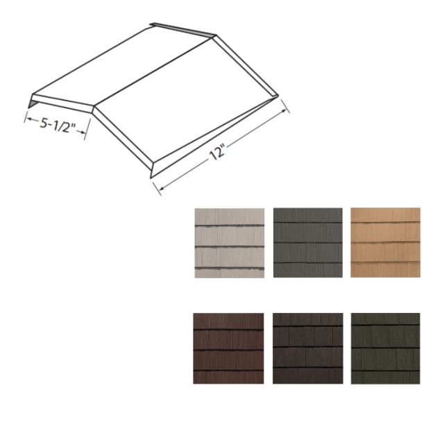 EDCO 1752 Arrowline Shake Ridge/Hip Cap Solid 12" 20/carton