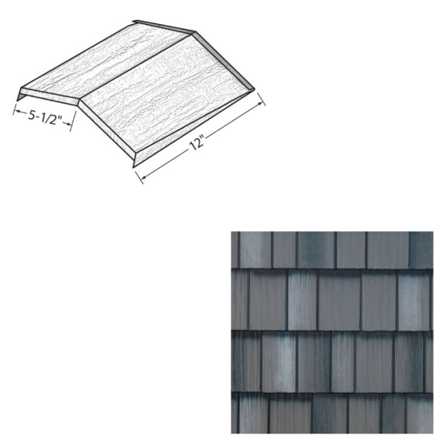 EDCO 1768-294 Arrowline Shake Ridge/Hip Cap Blend 12" Charcoal Grey Blend 20/carton