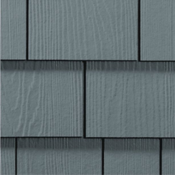 James Hardie Shingle Fiber Cement Straight Siding 15.25"x48" Boothbay Blue 1pc