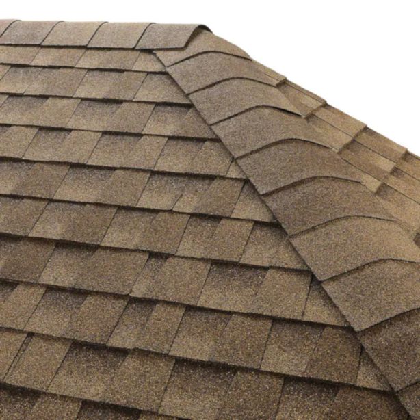 GAF Seal-A-Ridge 0850737 Hip and Ridge Cap Shingles 25 linear ft Shakewood