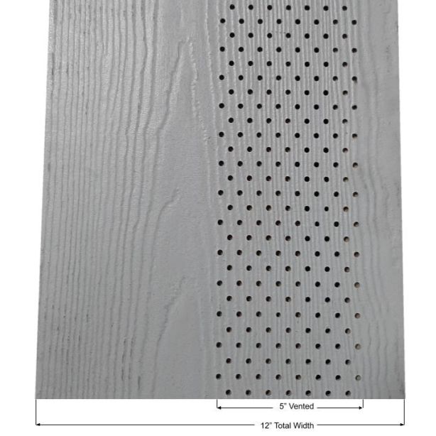James Hardie Soffit Fiber Cement Vented Cedarmill Panel 16"x144" Arctic White 1pc