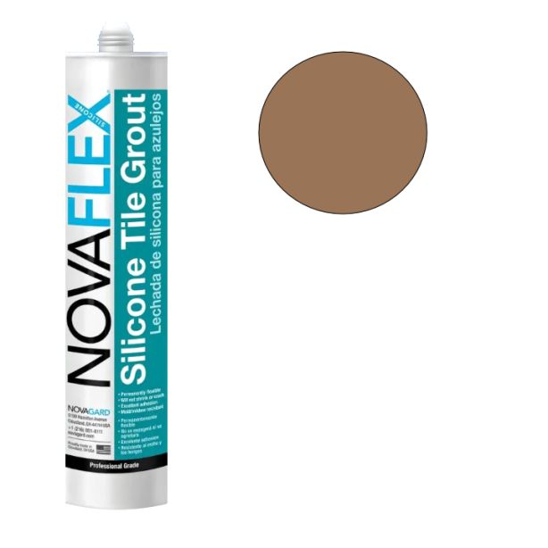 Novaflex 700-166 Silicone Tile Grout Sealant 10.3oz 24/carton Tan