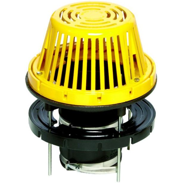 Portals Plus 62641 Cast Drain Pack Aluminum Dome 3" Yellow