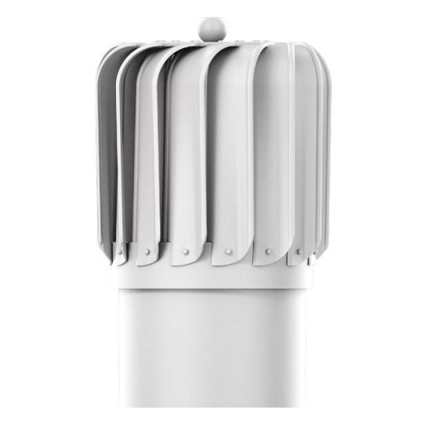 RoofiVent NRP-6-10 iVent Turbo Durable Polypropylene Oblong Turbine 6" Gray