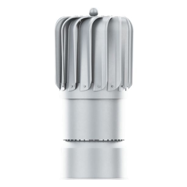RoofiVent NRP-6-10-MF iVent Turbo Durable Polypropylene Oblong Turbine Attachment 6" Gray