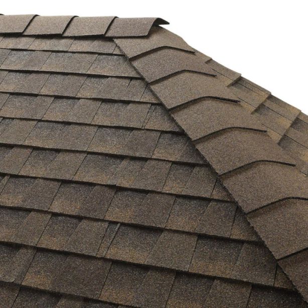 GAF Timbertex 0845070 Ridge Cap Shingles 20 linear ft Barkwood