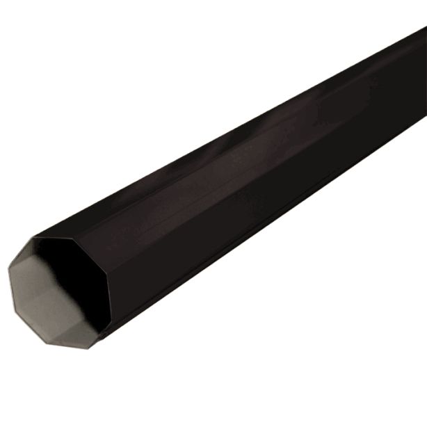Lakefront Sheet Metal Downspout Round 8 Sided Kynar 3"x10' Dark Bronze