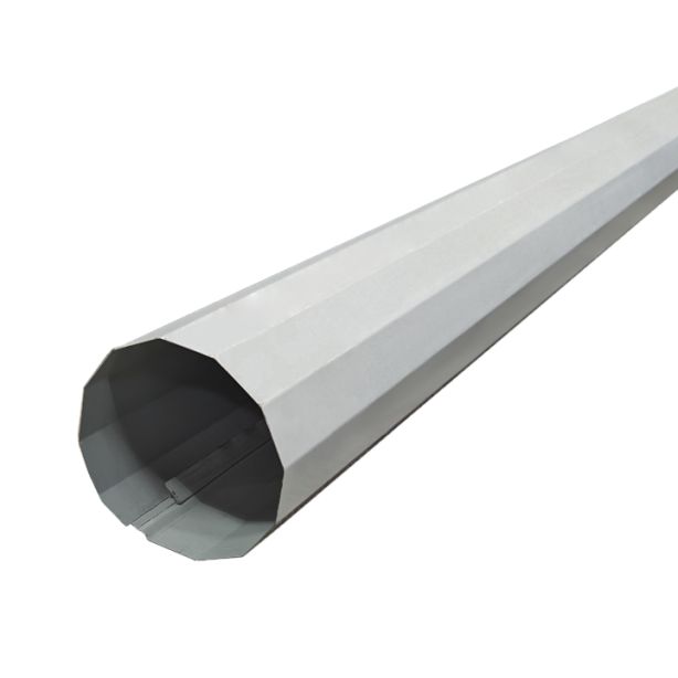 Lakefront Sheet Metal Downspout Round 12 Sided Kynar 4"x10' Regal White