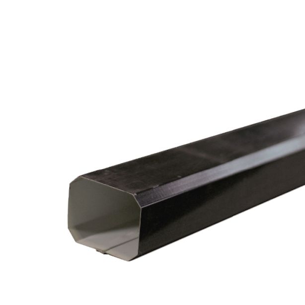 Lakefront Sheet Metal Downspout Square 8 Sided Kynar 4"x5"x10' Dark Bronze
