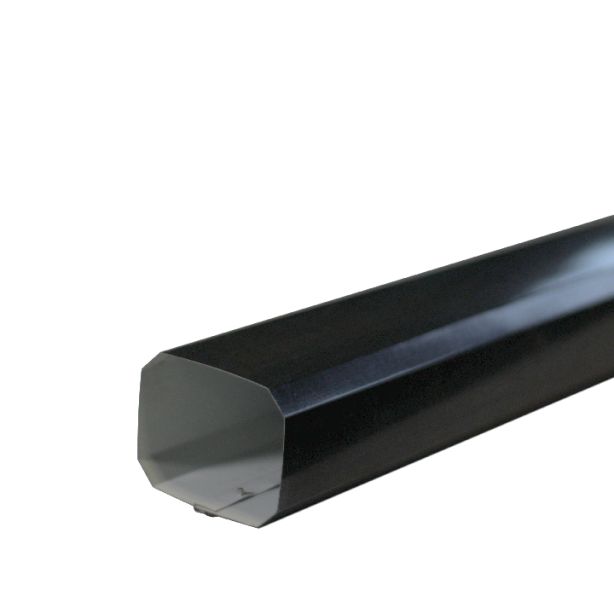 Lakefront Sheet Metal Downspout Square 8 Sided Kynar 2"x3"x10' Matte Black