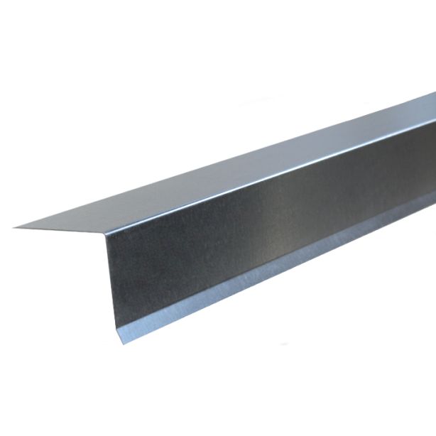 Lakefront Sheet Metal Gutter Apron 3" Face Galvanized