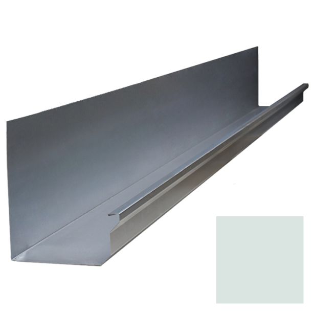 Lakefront Sheet Metal Gutter Blank Kynar 6"x10' Regal White
